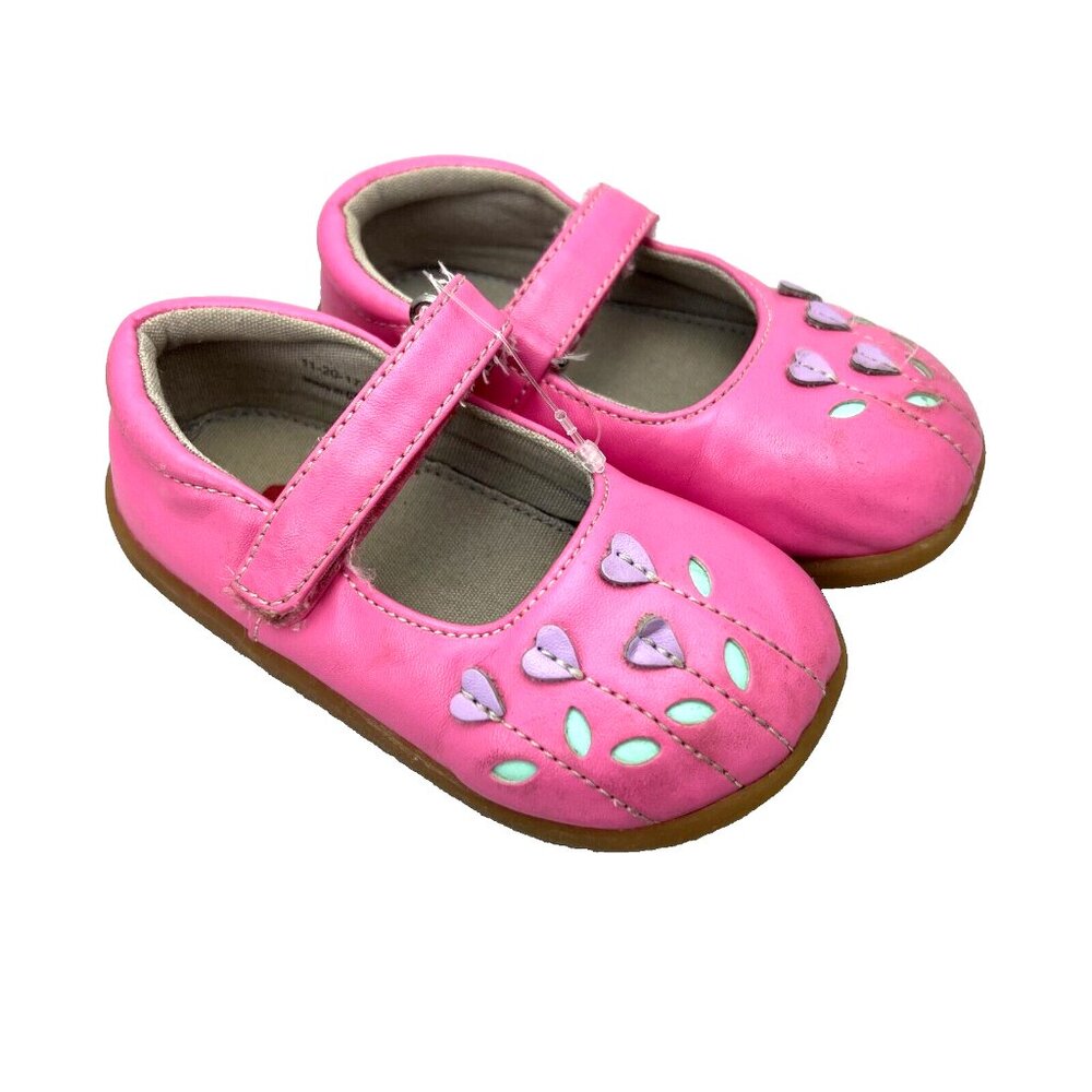 See Kai Run Pink Mary Jane's Infant 7 Flowers